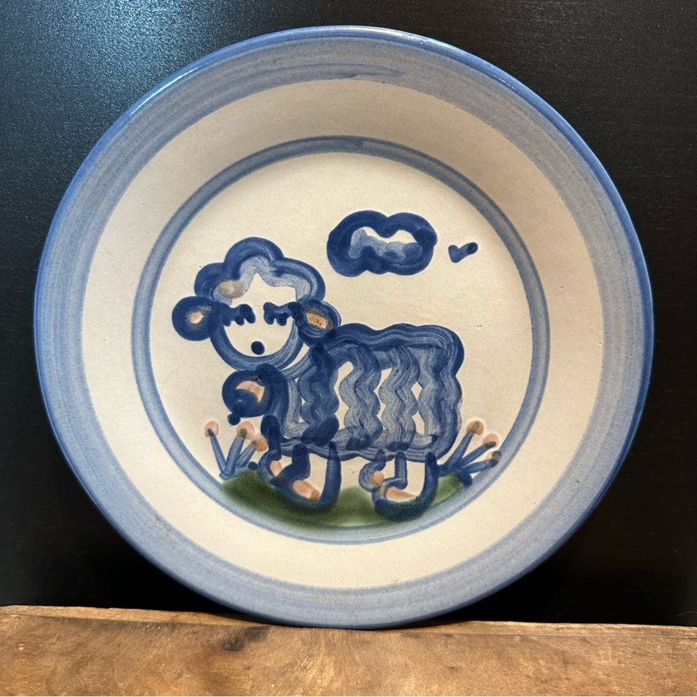 MA Hadley Country Scene Lamb Salad Plate 7.5 Inches
